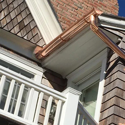 copper gutter installation Calverton ny